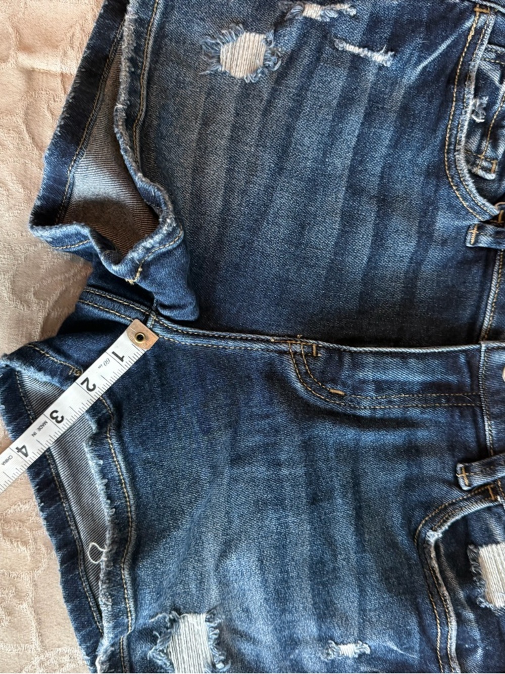 KanCan Distressed Medium Blue Boyfriend Jeans